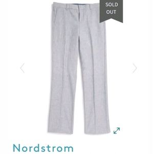 Nordstrom Boys Pants Pinstripe Blue Chambray Sz 12